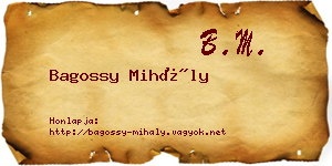 Bagossy Mihály névjegykártya