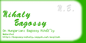 mihaly bagossy business card